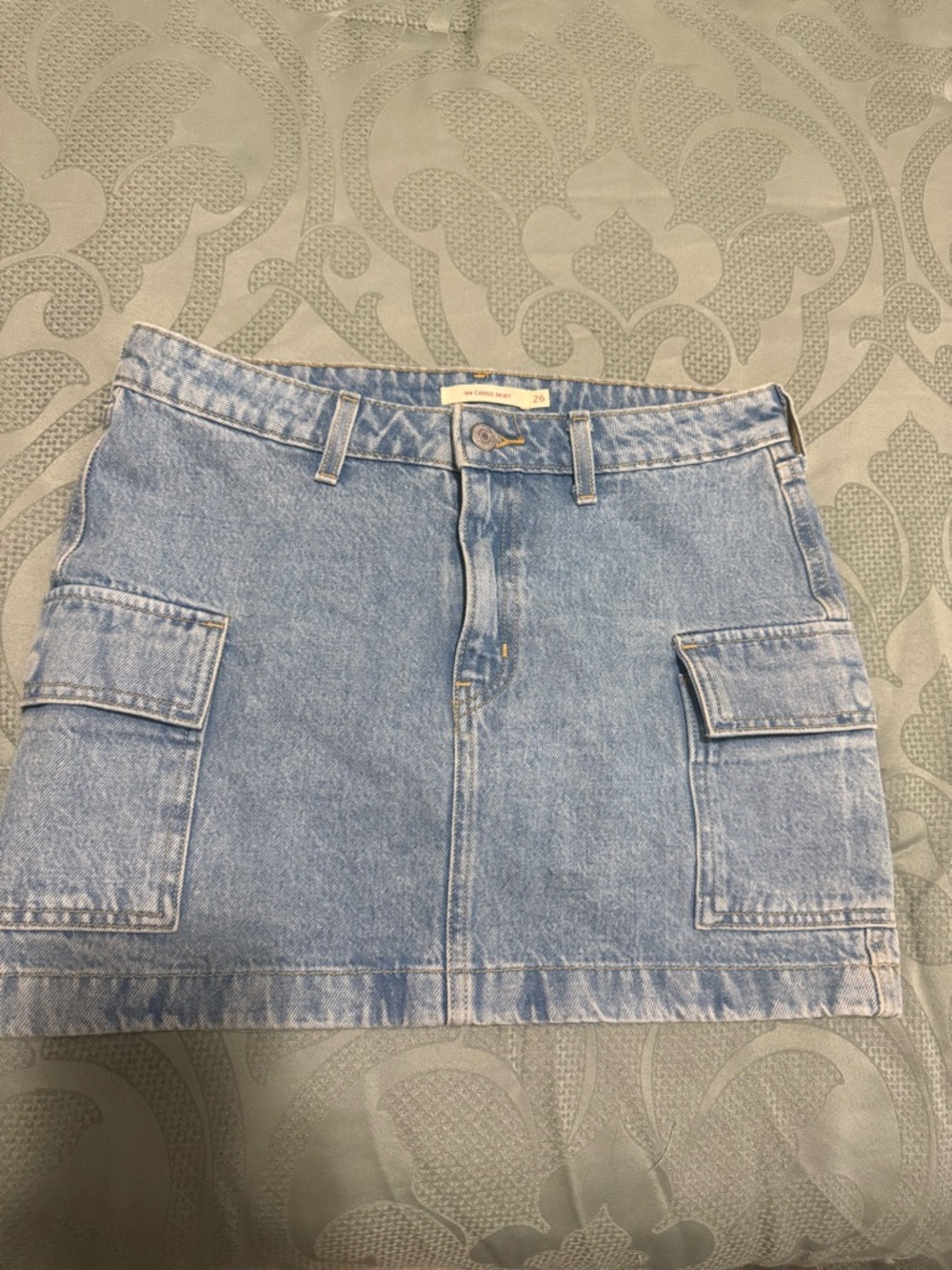 Levi's Light Blue Denim Cargo Mini Skirt